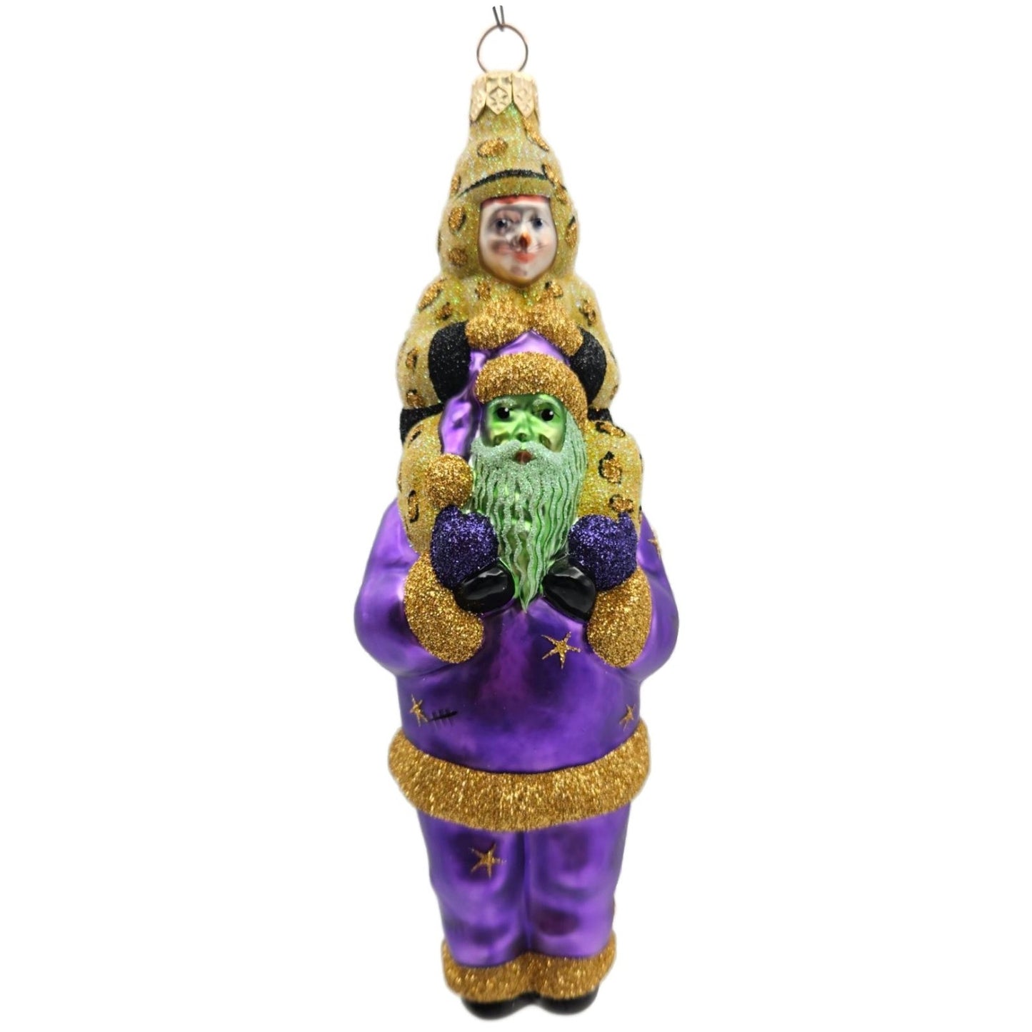 Patricia Breen Carry Me Santa Frankenstein And Leopard Boy Halloween Ornament
