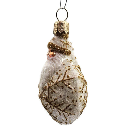 Patricia Breen Snowflake Noel Pearl Gold Santa Claus Glitter Christmas Ornament