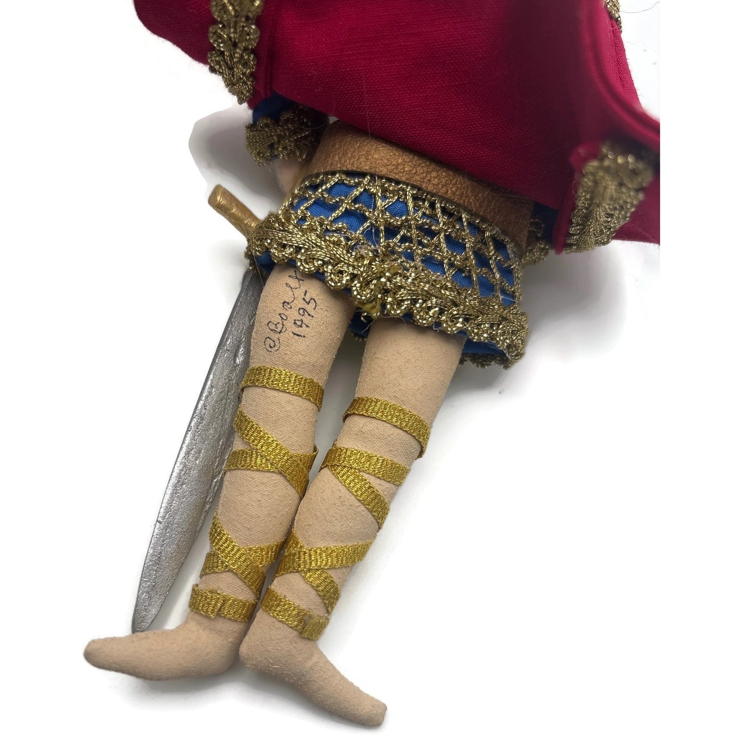 Gladys Boalt King Arthur Camelot Welsh Handmade Fabric Christmas Ornament