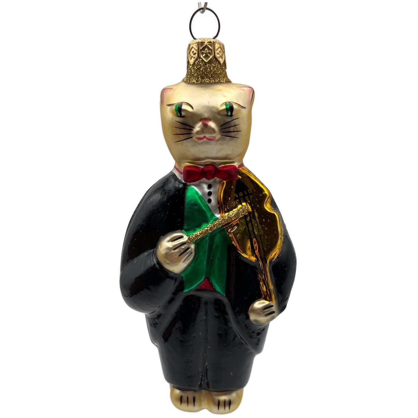 Patricia Breen Fiddling Cat Black Pants Hey Diddle Diddle Christmas Ornament