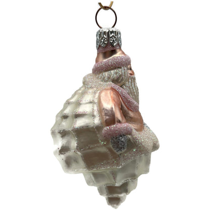 Patricia Breen Turitella Santa Pink Aquatic Seashell Nautical Christmas Ornament