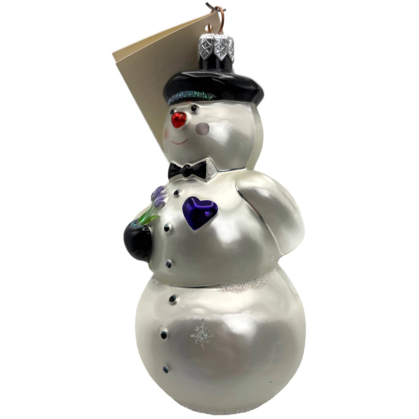Patricia Breen My Heart Belongs To You Purple Heart Love Dots Christmas Ornament