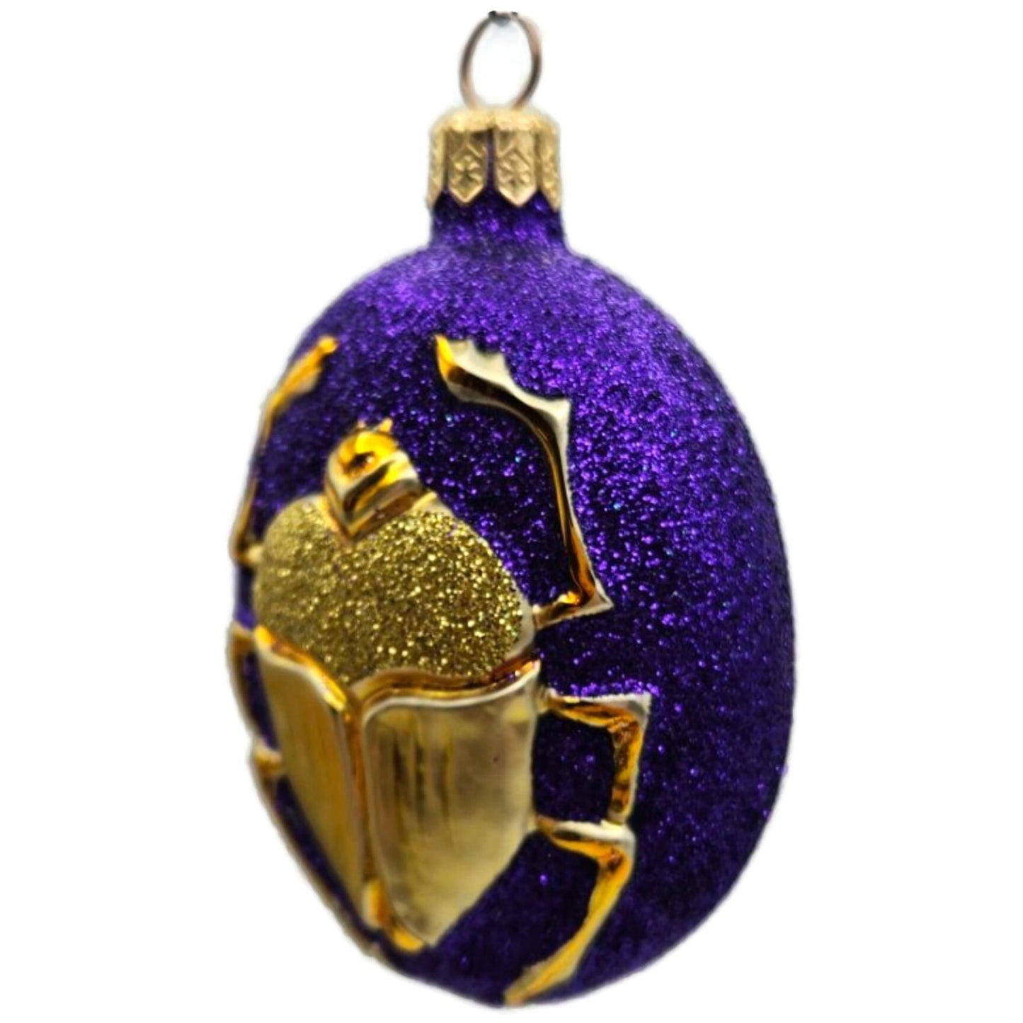 Patricia Breen Cleopatras Scarab Purple Gold Bug Glass Halloween Ornament 9709