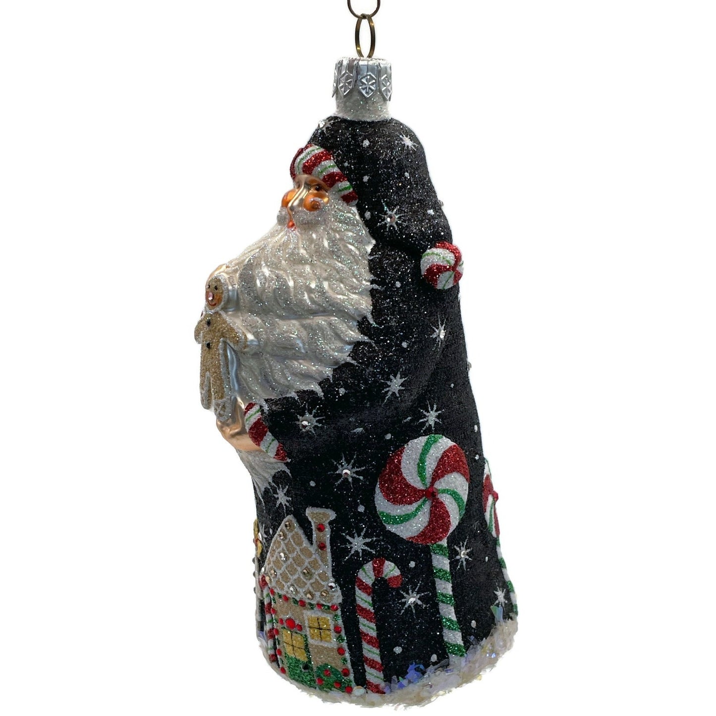 Patricia Breen Ornament Torun Santa Black Candy Canes Gingerbread Christmas Tree