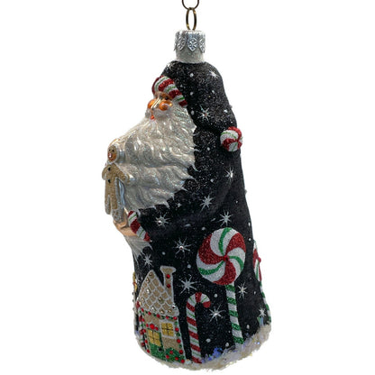 Patricia Breen Ornament Torun Santa Black Candy Canes Gingerbread Christmas Tree