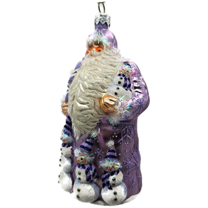 Patricia Breen Frosty Friends Lavender Santa Snowman Christmas Ornament 2520