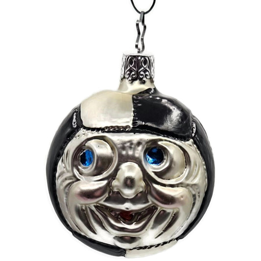 Soccer Football Face Sports Old World Christmas Tree Glass Ornament Inge Glas