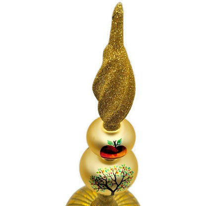 Patricia Breen Orchard Finial Glittered Leaves Apple Christmas Tree Topper 9794