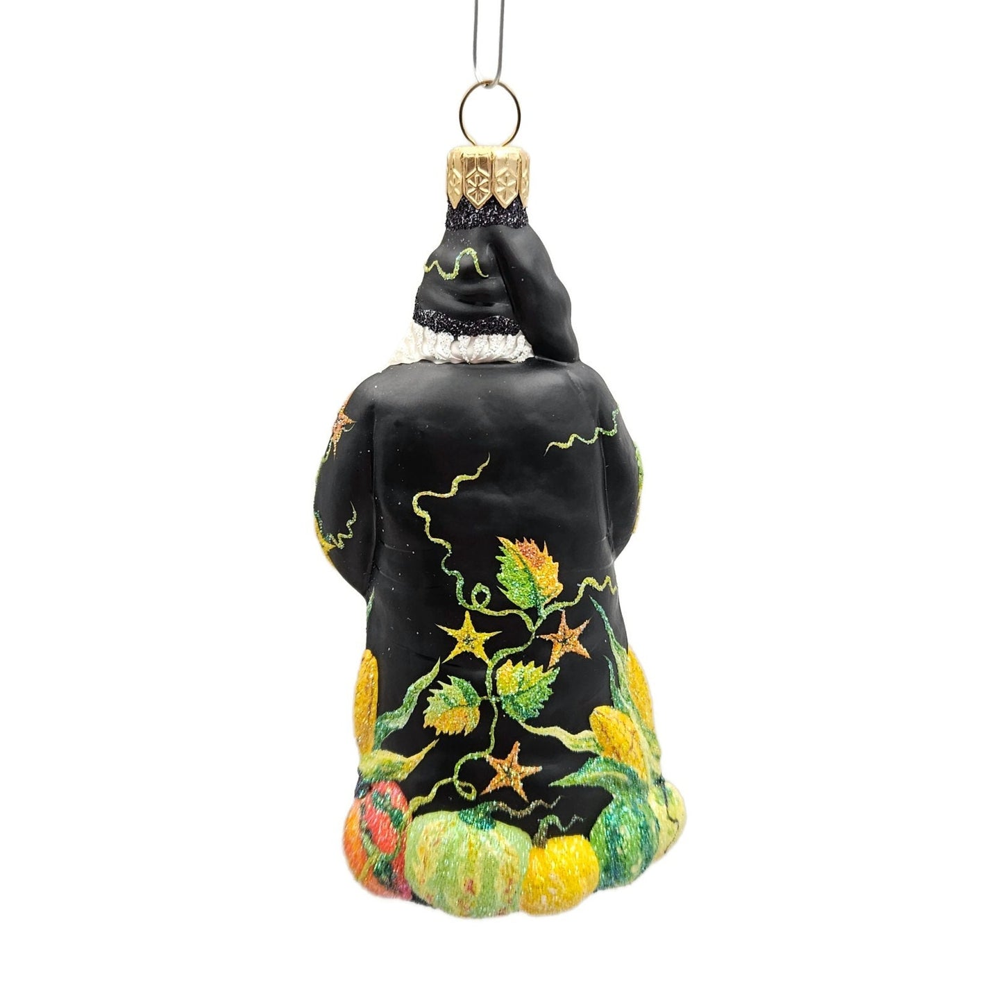 Patricia Breen Harvest Santa Claus Black Pumpkins Fall Christmas Tree Ornament