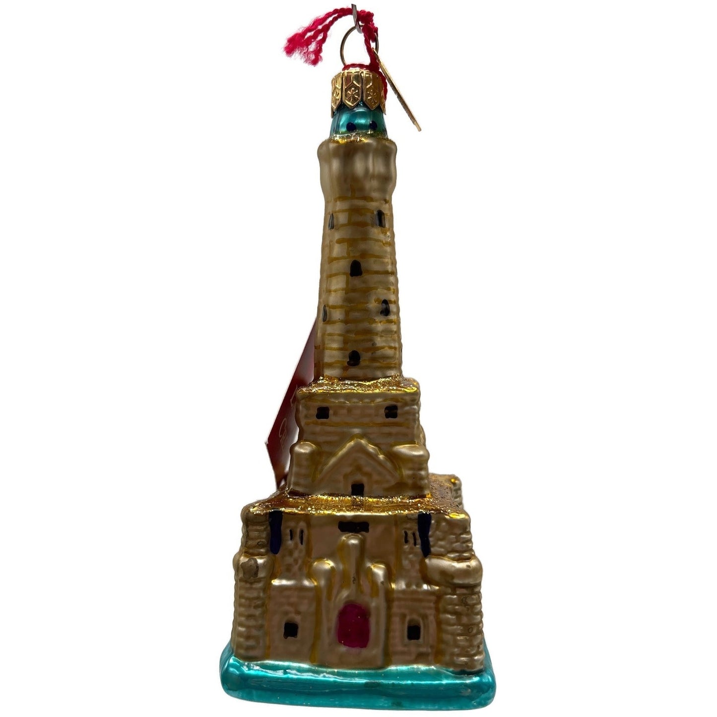 Landmark Creations The Chicago Water Tower Gold European Glass Holiday Ornament