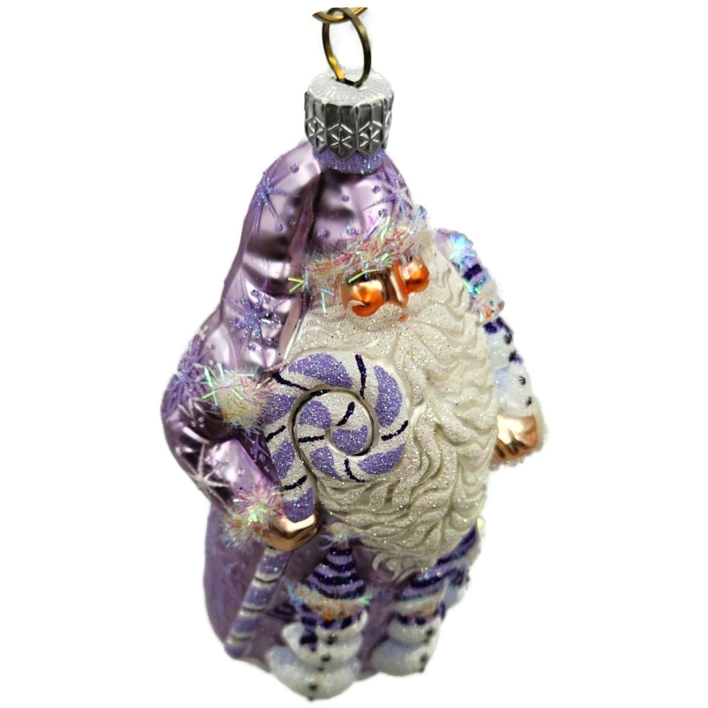 Patricia Breen Frosty Friends Lavender Santa Snowman Christmas Ornament 2520