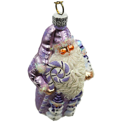 Patricia Breen Frosty Friends Lavender Santa Snowman Christmas Ornament 2520