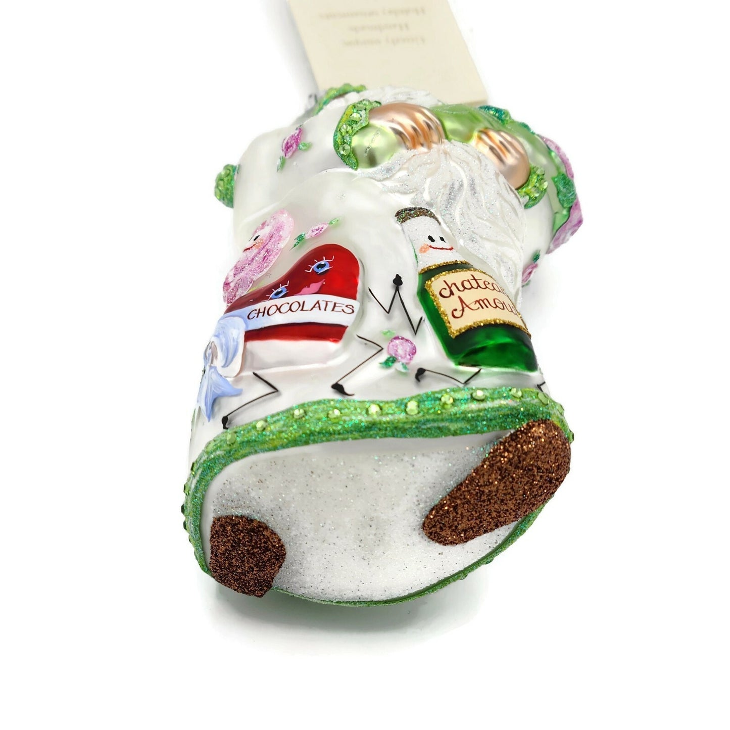 Patricia Breen Oh You Shouldn't Have Pearl Santa Spring Roses Holiday Ornament