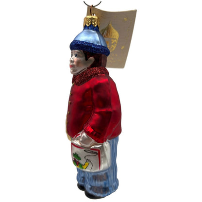 Patricia Breen Henrys First Day of School Red Blue Boy Christmas Ornament 9719