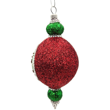 Patricia Breen Le Fleuron Holly Chameleon Red Glittered Christmas Tree Ornament