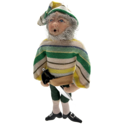Gladys Boalt Smee The Pirate Peter Pan Stripe Fabric Signed Christmas Ornament