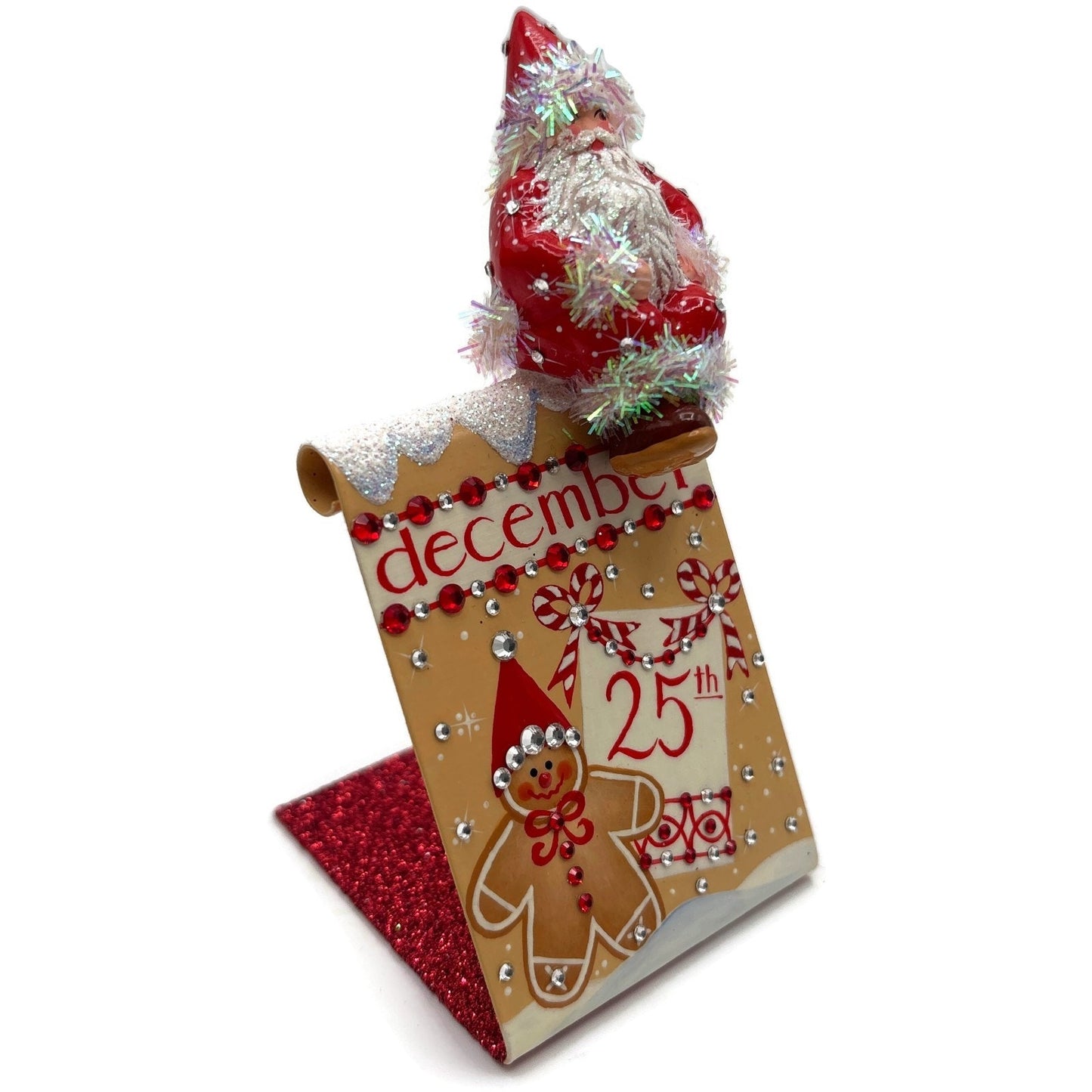 Patricia Breen Christmas Is Here Gingerbread Santa Snowflakes Standing Ornament