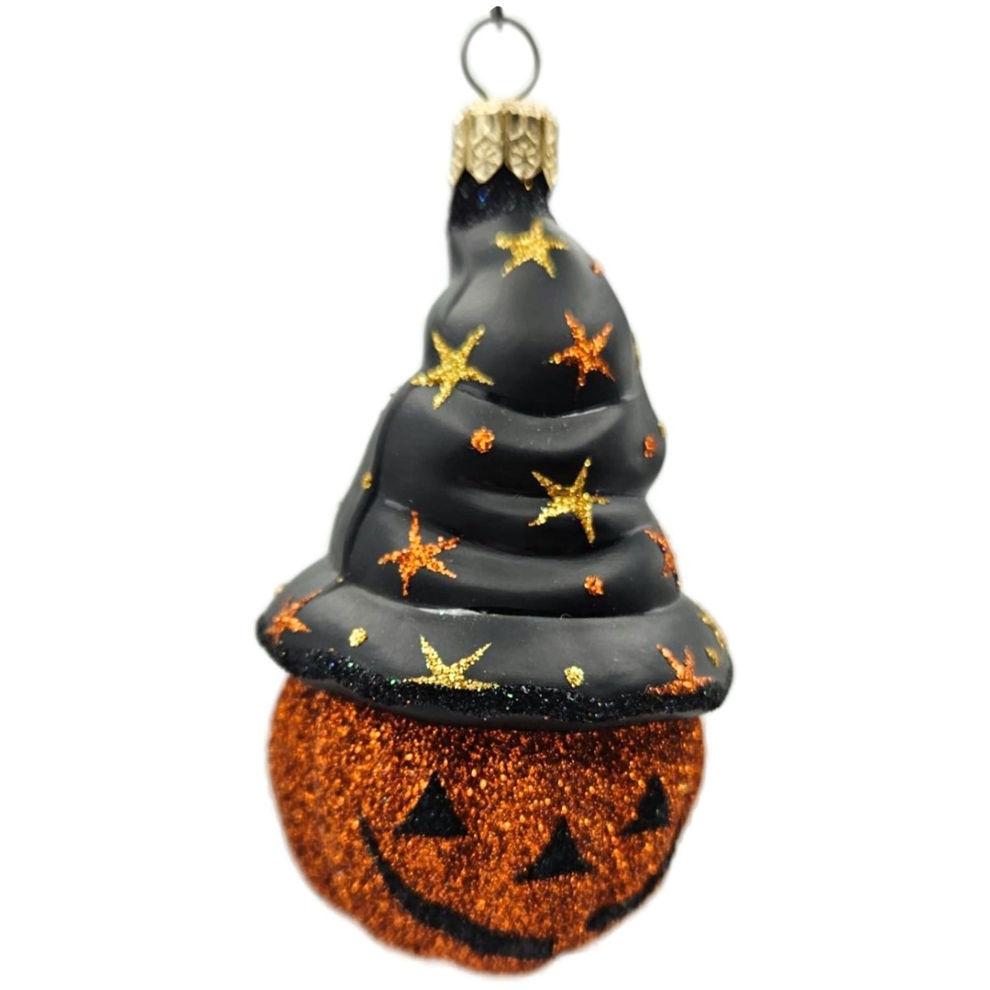 Patricia Breen Halloween Bewitched Pumpkin Orange Black Stars Christmas Ornament