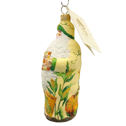 Patricia Breen Sowing Time Gourds Pumpkin Fall Santa Claus Christmas Ornament