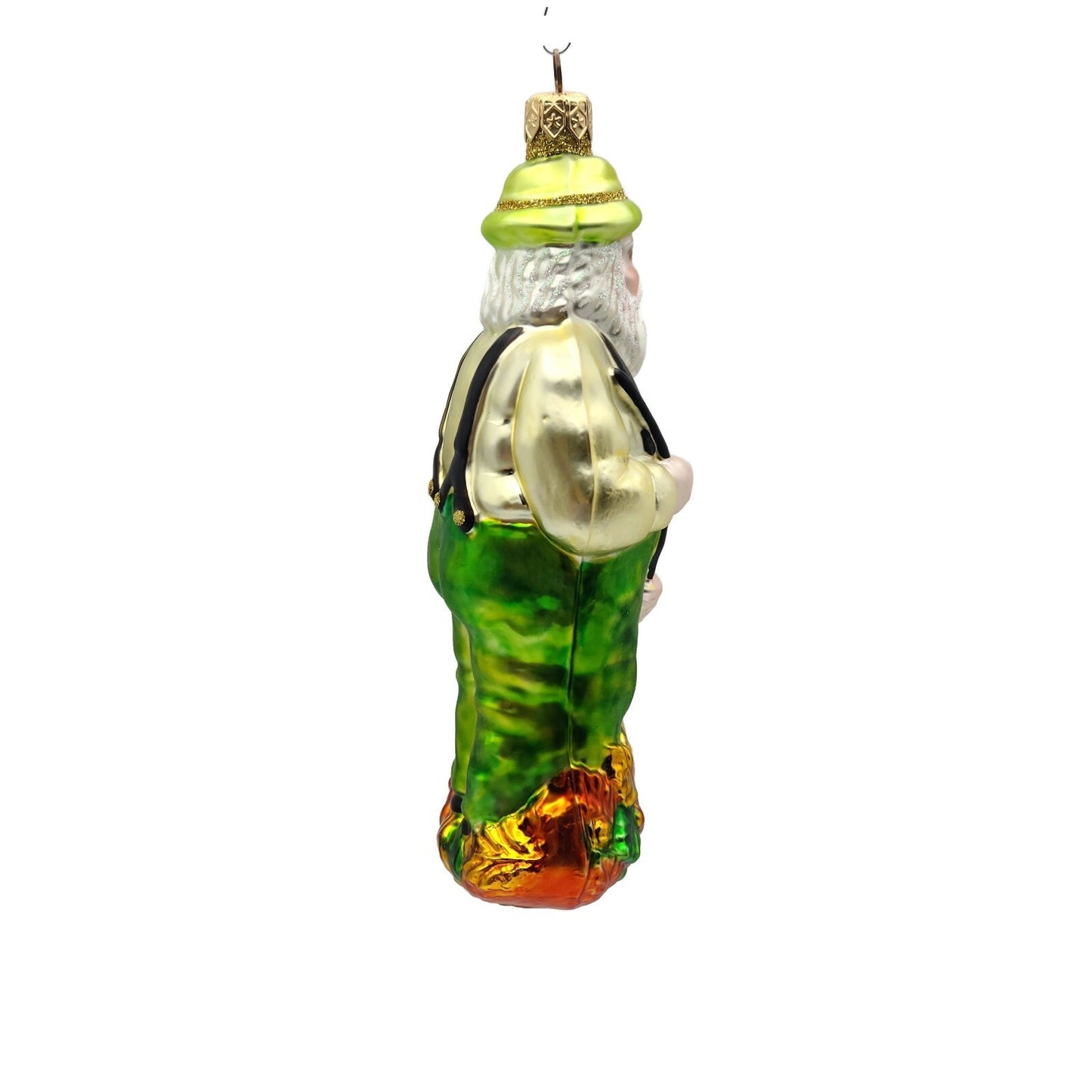 Patricia Breen Autumn Santa Claus Matte Fall Leaves Christmas Tree Ornament