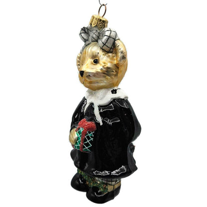 Christopher Radko Portrait in Black White Muffy Christmas Ornament 97-NAB-02