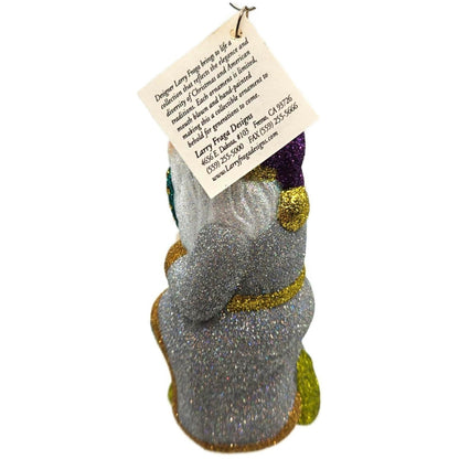 Larry Fraga Heavenly Sounds Glitter Series Santa Claus Christmas Tree Ornament