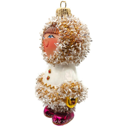 The Ornament King It's a Small World Eskimo Girl Glass Christmas Ornament Radko