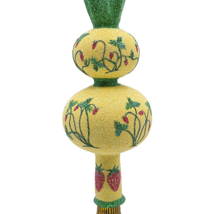 Patricia Breen Wild Strawberry Finial Fruit Yellow Green Christmas Tree Topper