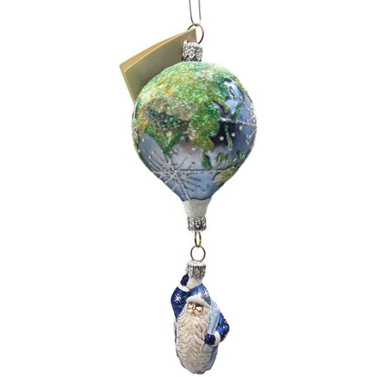 Patricia Breen As Above So Below Santa Balloon Snowflakes Christmas Ornament