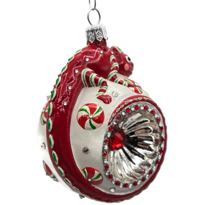 Patricia Breen Happy Holidays Hamish Peppermint Chameleon Christmas Ornament