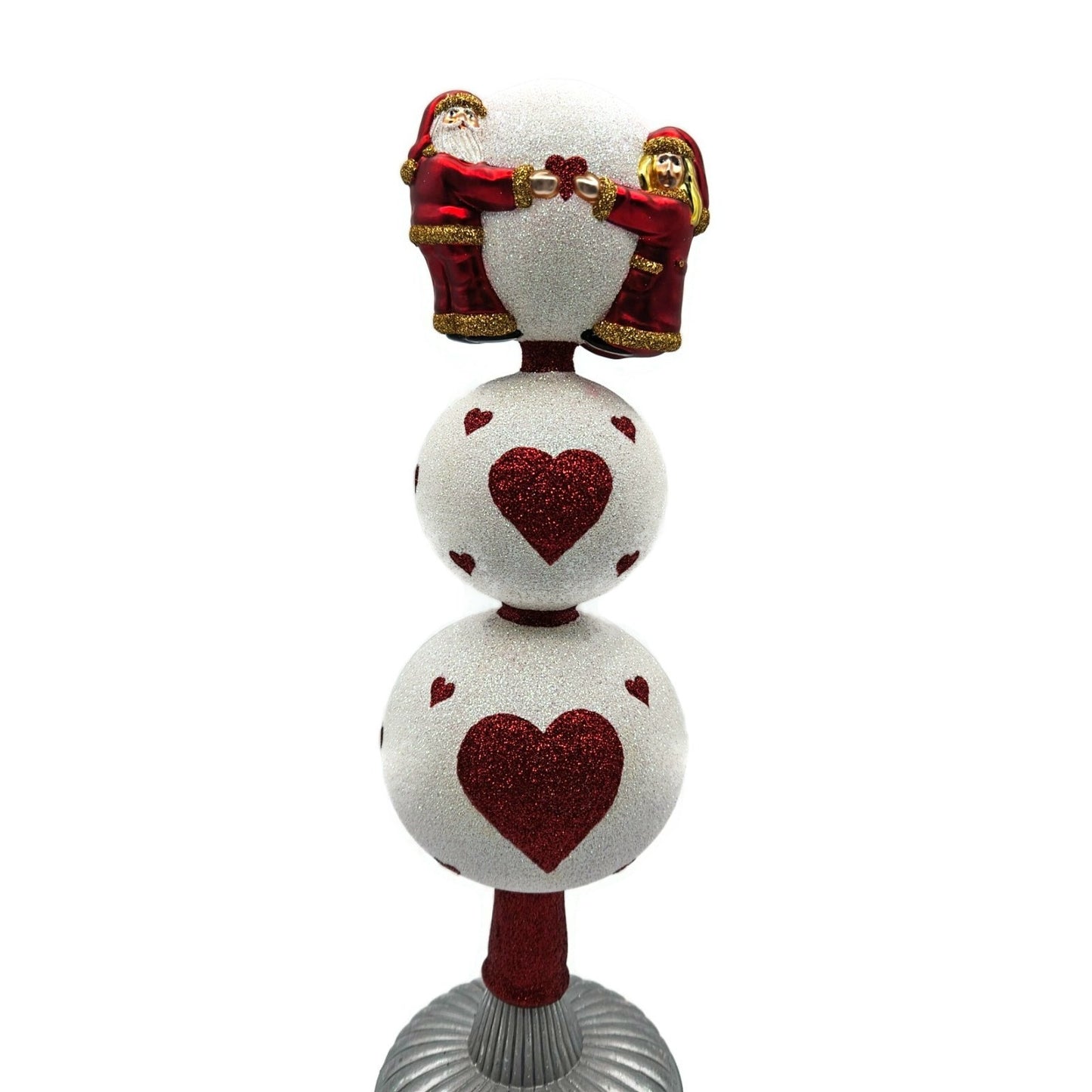 Patricia Breen Love Joins Finial Pearl Santa Claus Valentine Tree Topper 2050