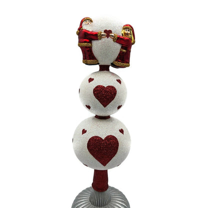 Patricia Breen Love Joins Finial Pearl Santa Claus Valentine Tree Topper 2050