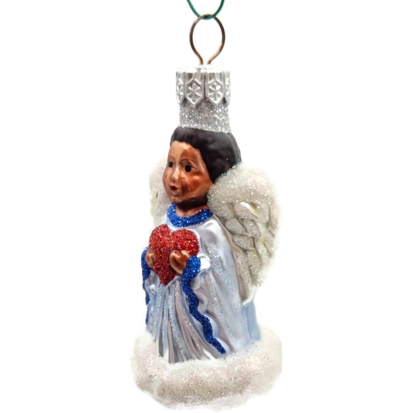 Patricia Breen Quartet of Angels Pastel Heart Blue Christmas Tree Ornament