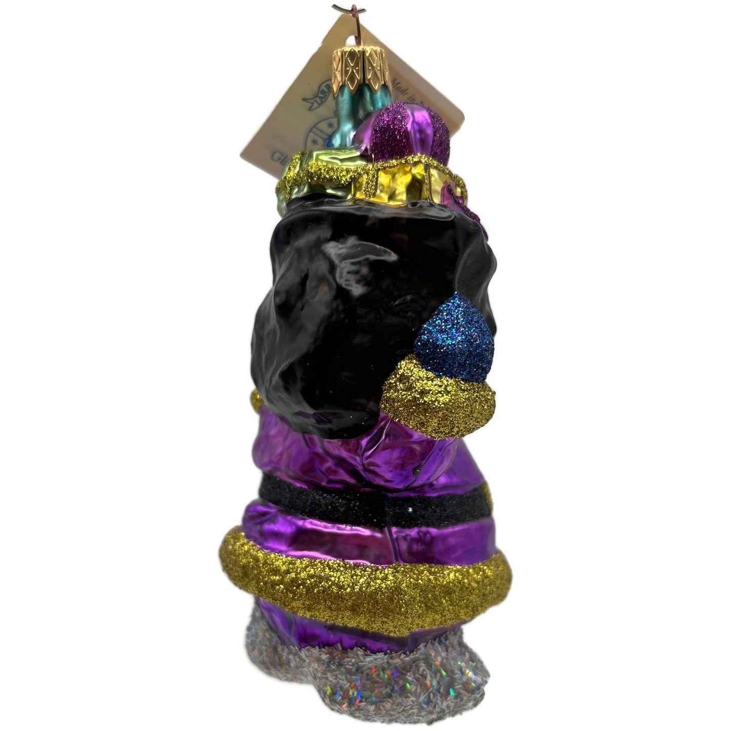Larry Fraga A Sack Full of Goodies Santa Glitter Series Christmas Tree Ornament