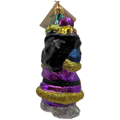 Larry Fraga A Sack Full of Goodies Santa Glitter Series Christmas Tree Ornament