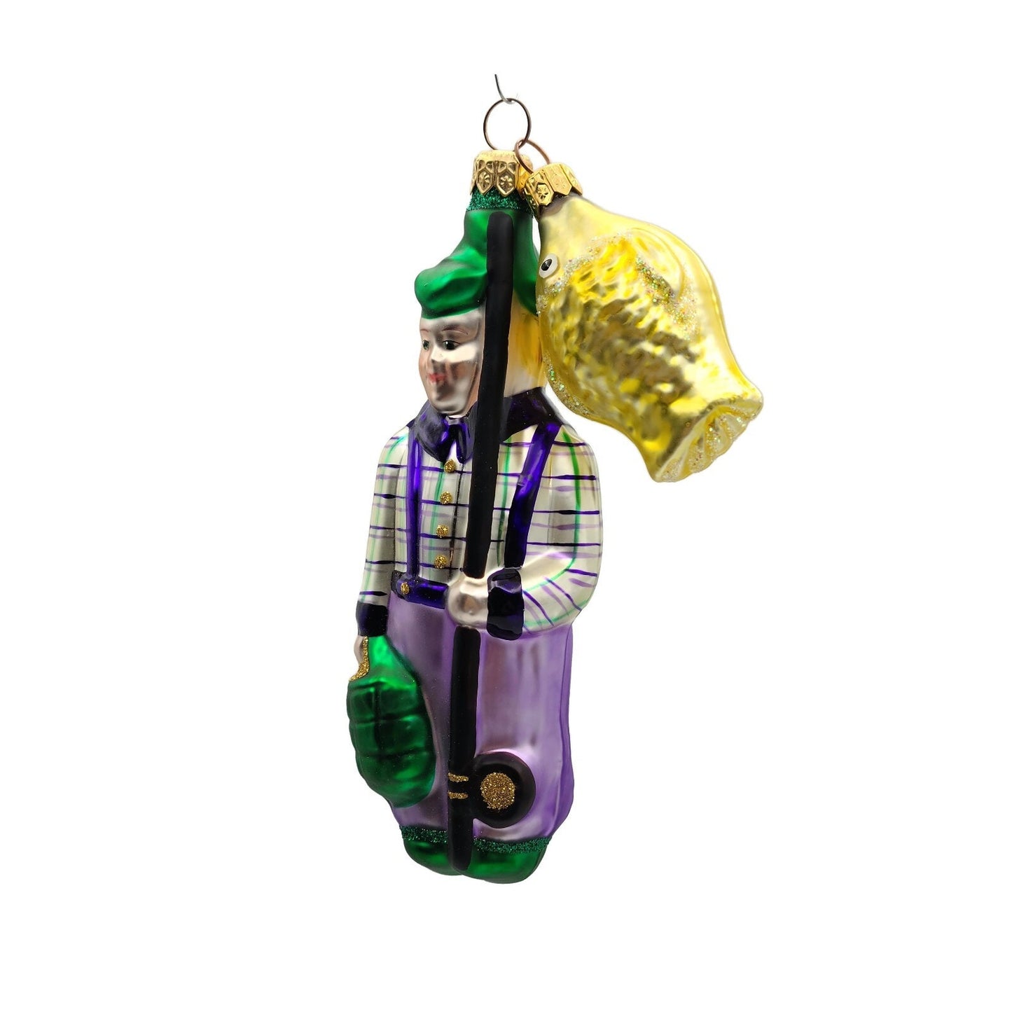 Patricia Breen Fisherboy and Fish Purple Gold Fish Summer Nautical Tree Ornament