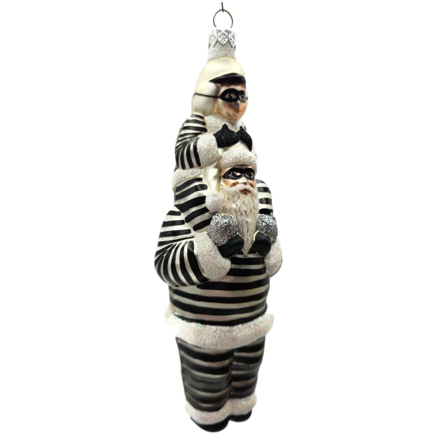 Patricia Breen Carry Me Santa Bank Robbers The Christmas Gang Striped Ornament