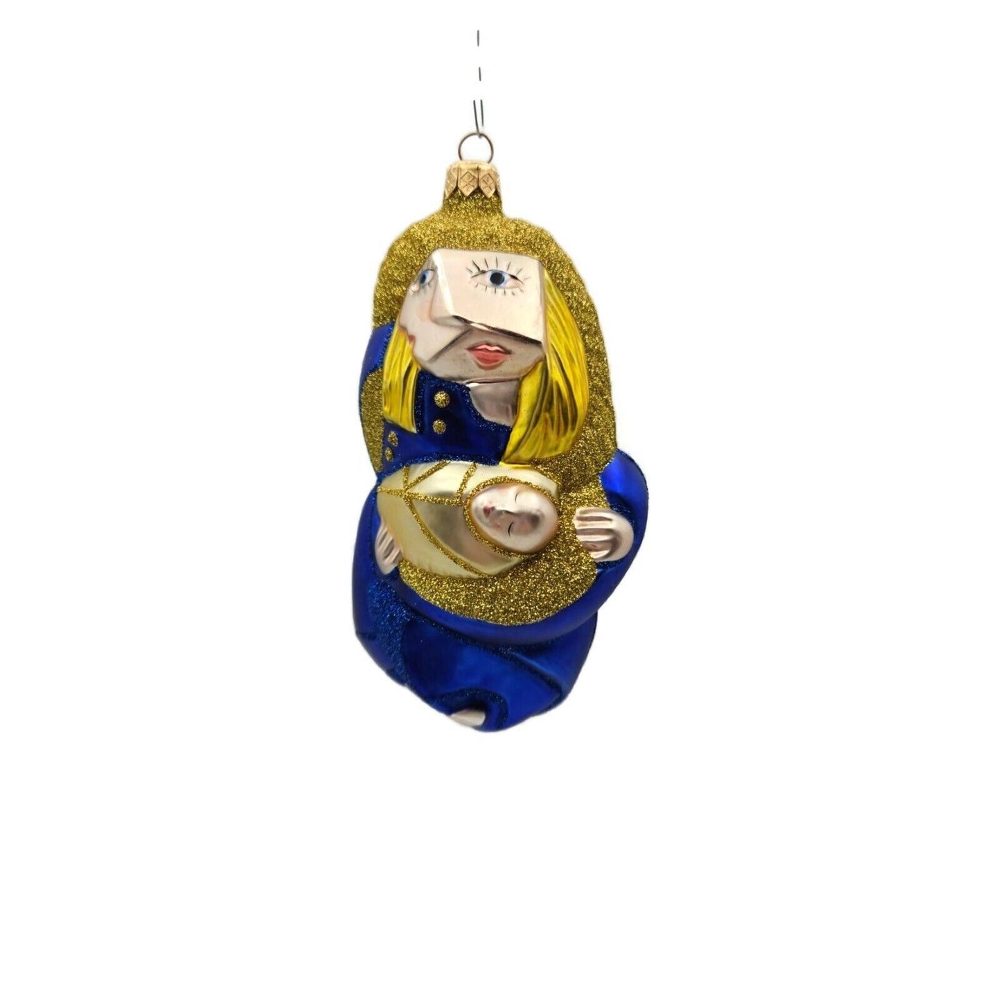 Patricia Breen Madonna for Pablo Blue Baby Jesus Christmas Holiday Tree Ornament