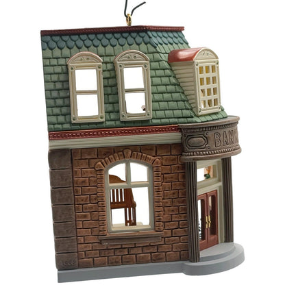 Hallmark Ornament Corner Bank Nostalgic Houses Shops Christmas Tree Keepsake