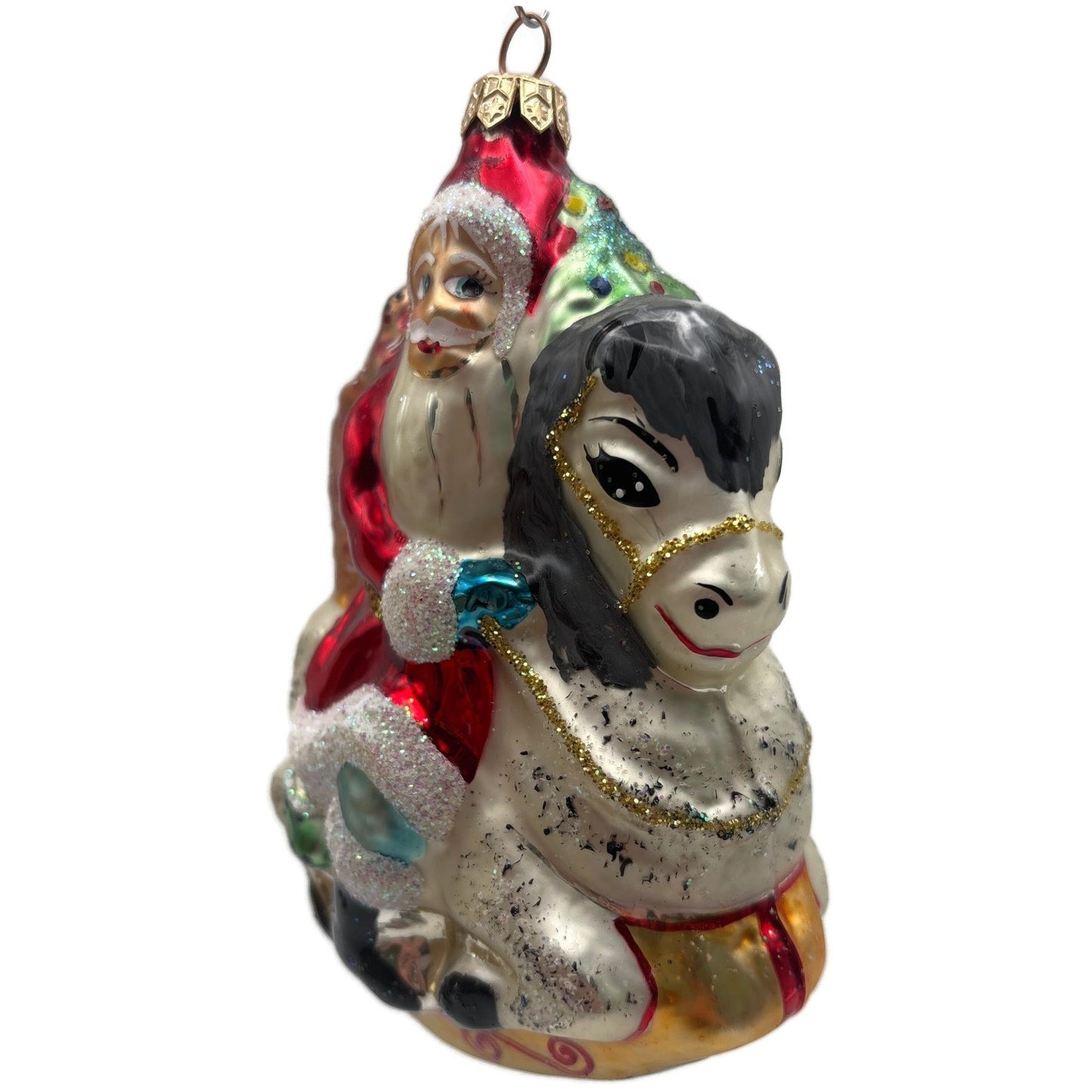 Christopher Radko Carousel Santa Rocking Horse Christmas Tree Ornament 95-133-0