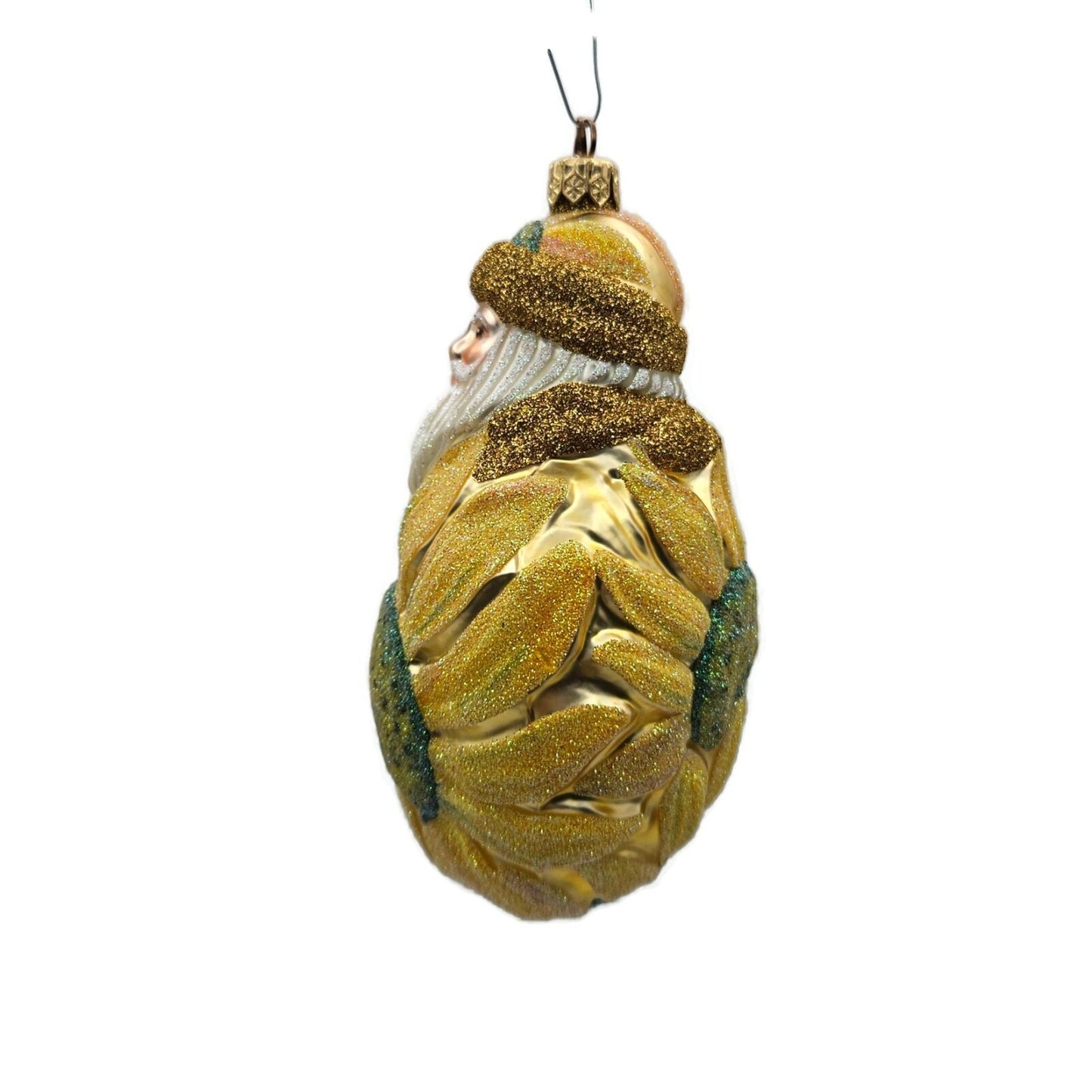 Patricia Breen Sunflower Santa Claus Yellow Floral Spring Christmas Ornament