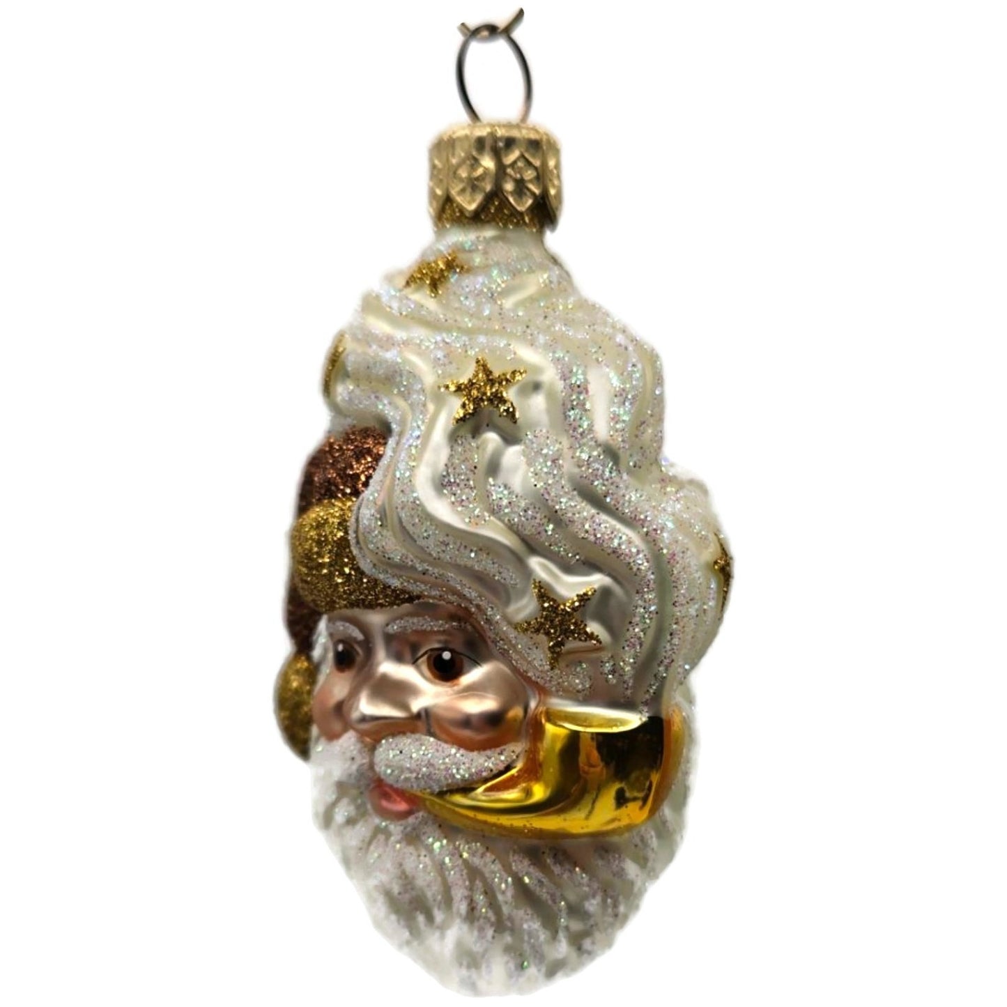Patricia Breen Miniature Merry Olde Elf Copper Santa Stars Christmas Ornament
