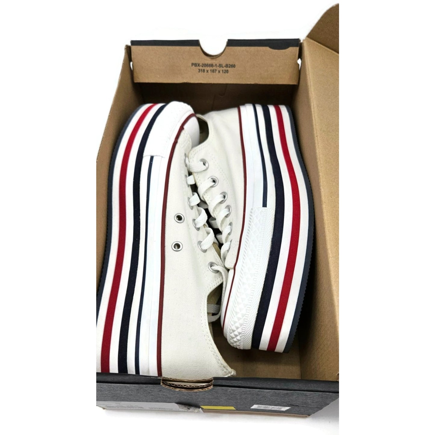 Converse Chuck Taylor All Star Platform OX White Canvas Shoes 136895C Unisex