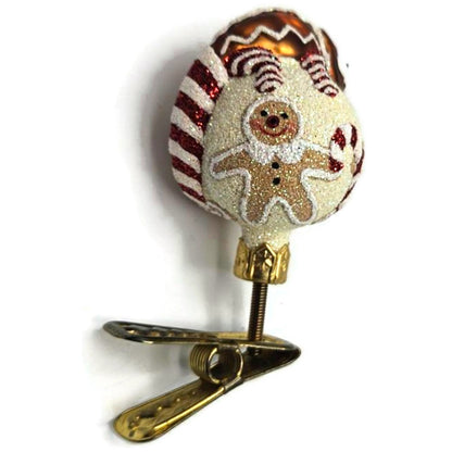 Patricia Breen Ultra Miniature Chameleon Gingerbread Clip On Christmas Ornament