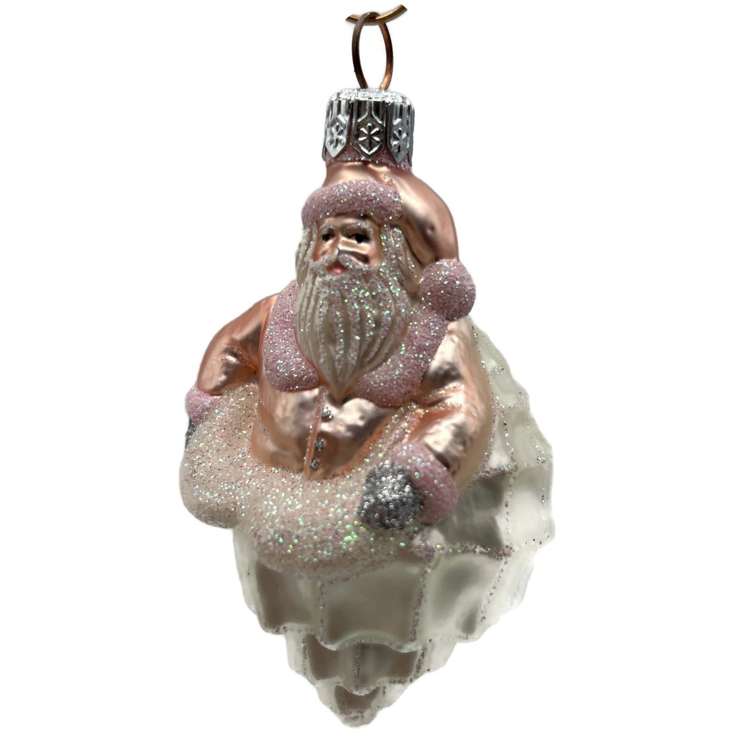 Patricia Breen Turitella Santa Pink Aquatic Seashell Nautical Christmas Ornament