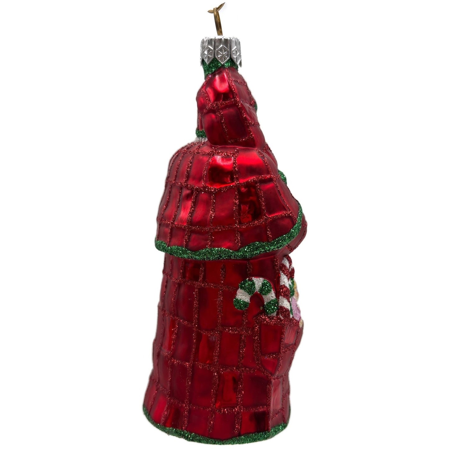 Patricia Breen Patchwork Santa Red Bear Snowman Candy Canes Christmas Ornament