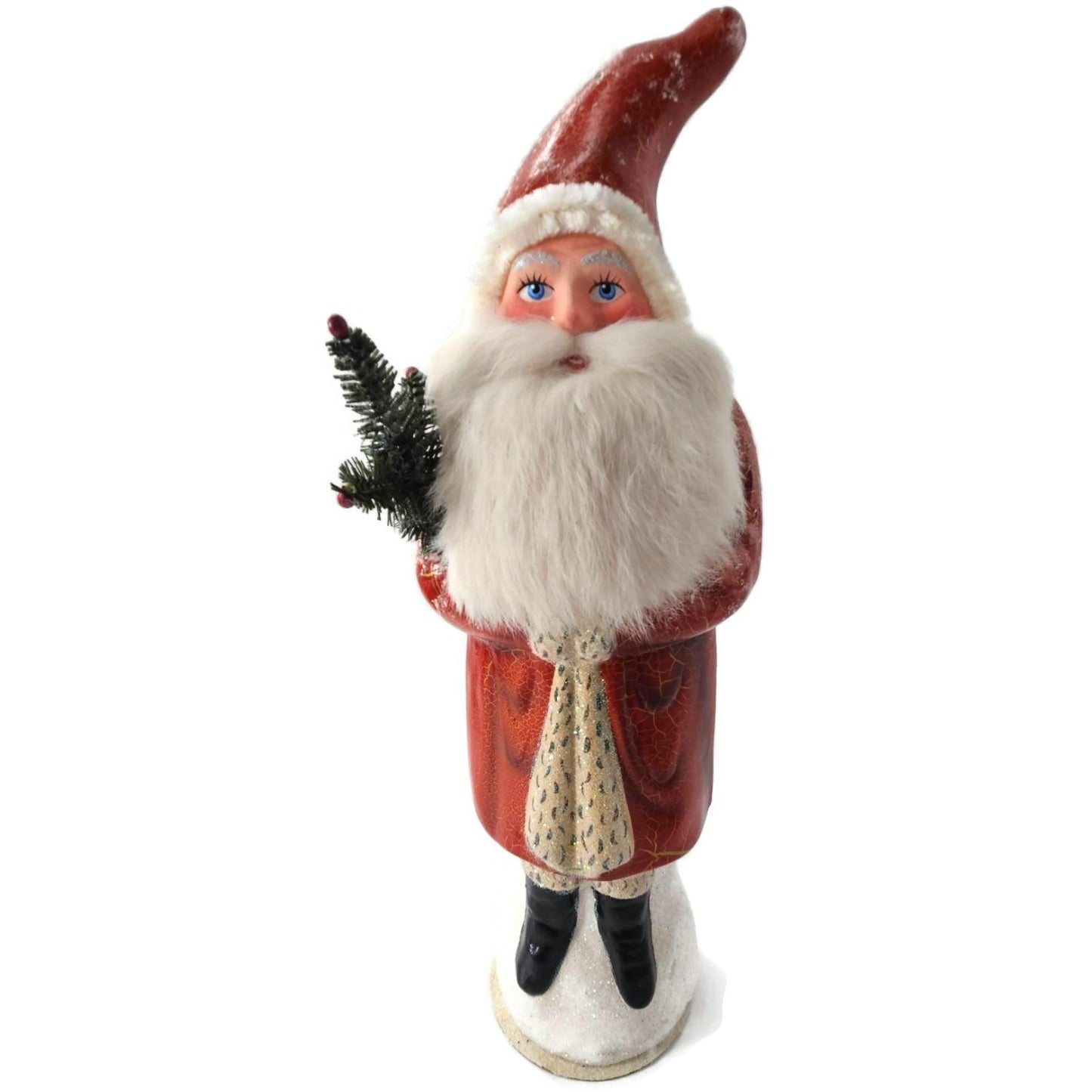 Christopher Radko Ino Schaller Christmas Santa Claus Signed Paper Mache Germany