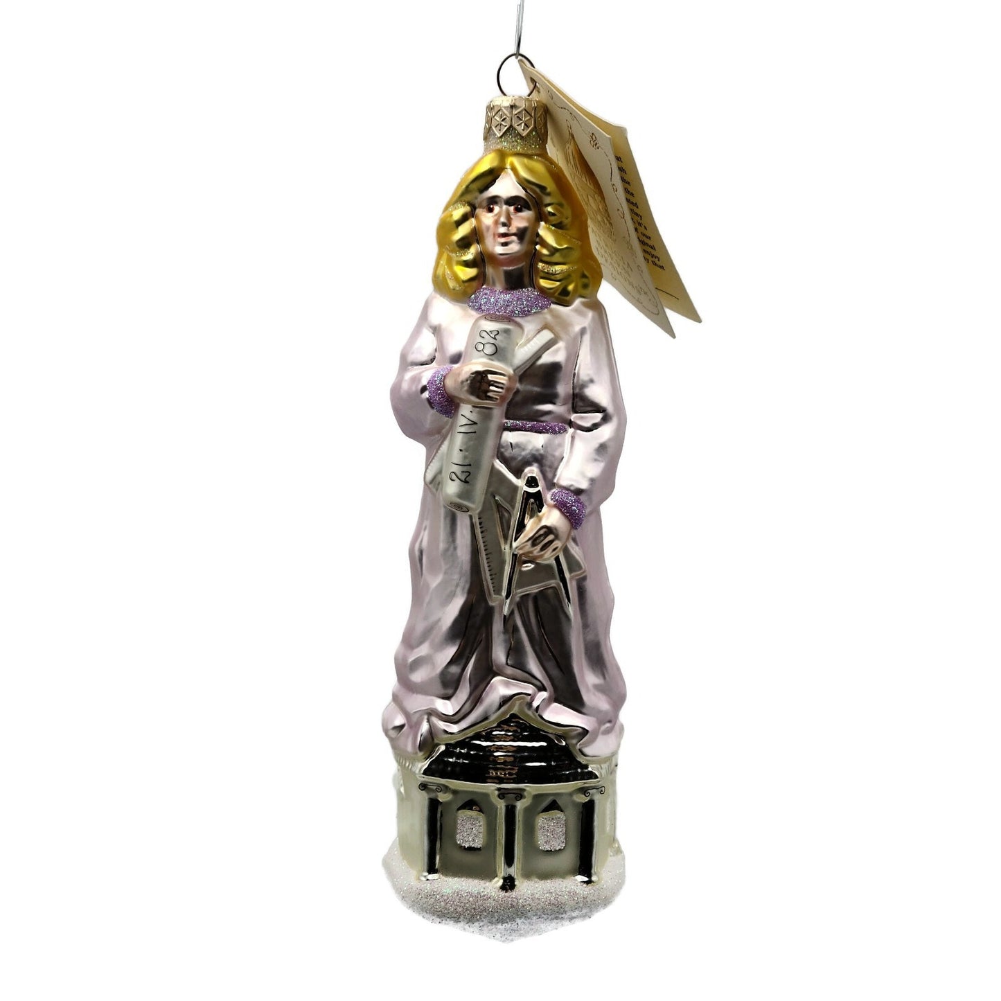 Patricia Breen Saint Barbara Lavender OOAK Complimentary Christmas Tree Ornament