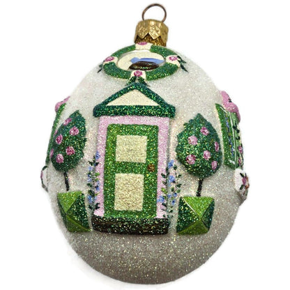 Patricia Breen Spring Egg House Bird Flowers Easter Topiary Christmas Ornament