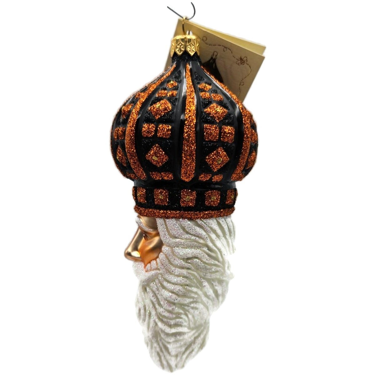 Patricia Breen Bijoux Noel Black Orange Santa Halloween Christmas Ornament 2101